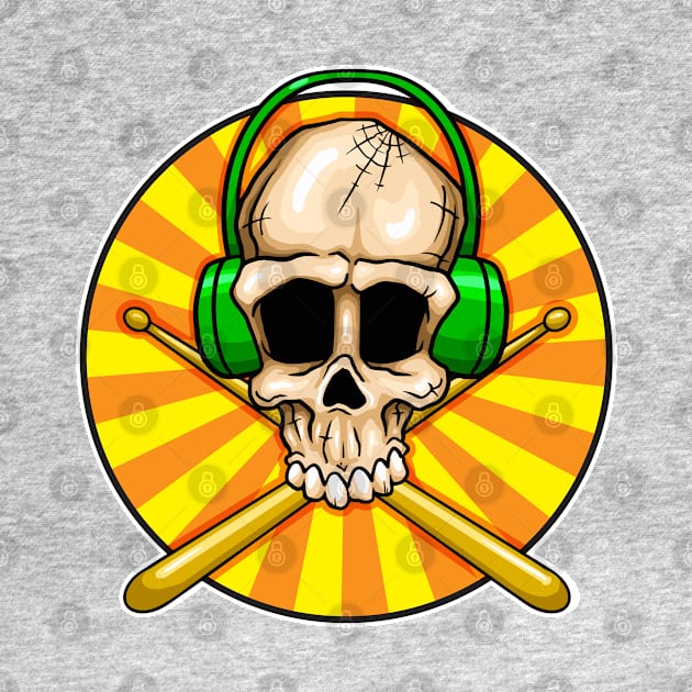 Drummer Skull by Laughin' Bones